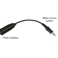 Headset adapter lead Peltor to IMSA