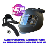 NEW SA2020 PMD FORCED AIR full face helmet & FHR/Hans Pack