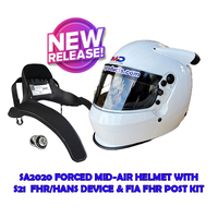 NEW SA2020 PMD FORCED MID-AIR full face helmet & FHR/Hans Pack