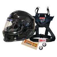 NEW SA2025 PMD AIR FLOW full face helmet & FIA Hybrid FNR PACK