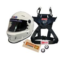 NEW SA2025 PMD AIR FLOW full face helmet & FIA Hybrid FNR PACK