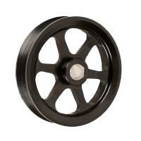 Serpentine aluminium pulleys