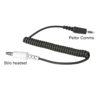 Headset adapter lead Stilo helmet to Peltor standard