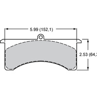Wilwood 6" brake pads 15E-10228K set of 4