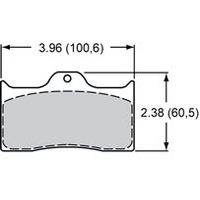 Wilwood 15E-6096K brake pad set of 4
