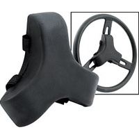 Moulded steering wheel crash pad