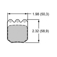Wilwood 2" brake pad set of 4