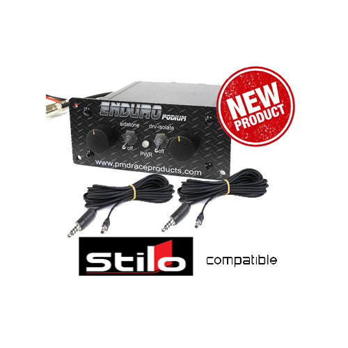 Enduro Podium intercom with STILO WRC compatible leads