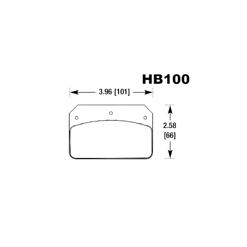 Black Hawk 4" brake pad set W compound
