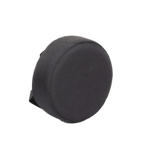 Round steering wheel crash pad