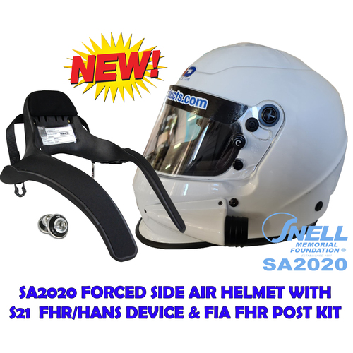 NEW SA2020 PMD FORCED AIR full face helmet & FHR/Hans Pack
