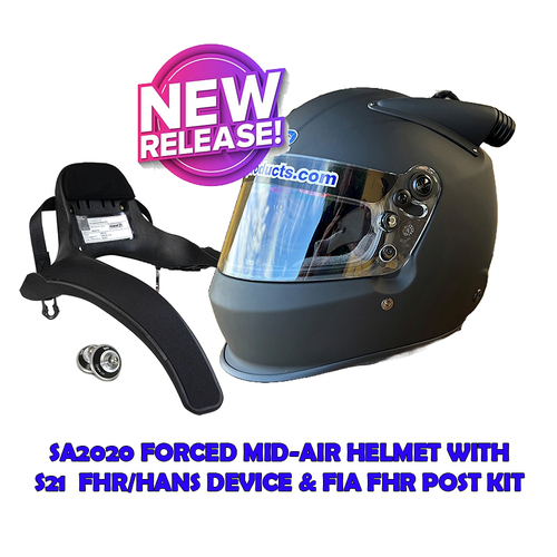 NEW SA2020 PMD FORCED MID-AIR full face helmet & FHR/Hans Pack
