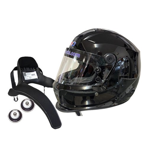 NEW SA2025 PMD AIR FLOW full face helmet & FHR/Hans Pack