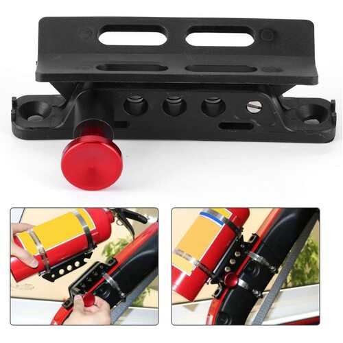 Quick release extinguisher mount