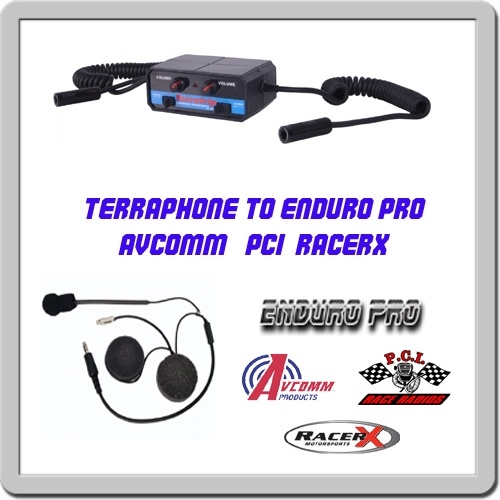 Terraphone intercom to Enduro pro, Avcom, PCI headset adapter