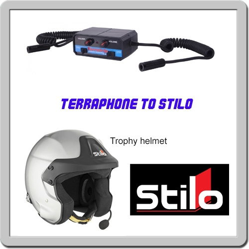 Terraphone intercom to Stilo Trophy helmet headset adapter