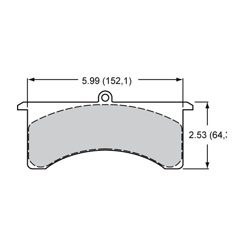 Wilwood 6" brake pads 15E-10228K set of 4